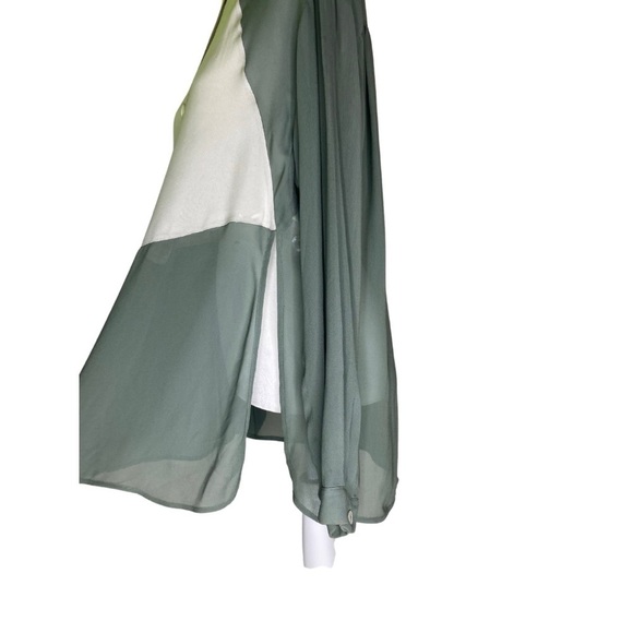 Giorgio Armani Vintage Sheer Two Toned Long Sleeve Tunic Sz 44/10 - Picture 6 of 13